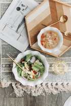 Small Fresh South Korea ins Ceramic Salad Bowl Soup Bowl Home Noodle Bowl Fruit Bowl Baking Toasted Bowl Yogurt Cereal Bowl