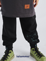 iaiammo original design spring new college style childrens neutral sports pants casual long pants and leggings