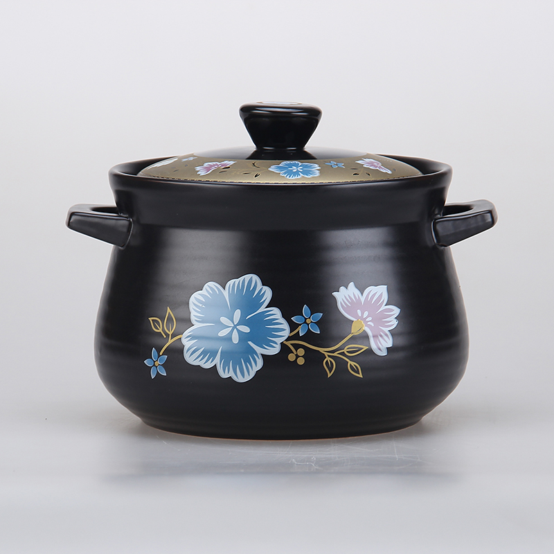 Open fire high temperature resistant ceramic casserole