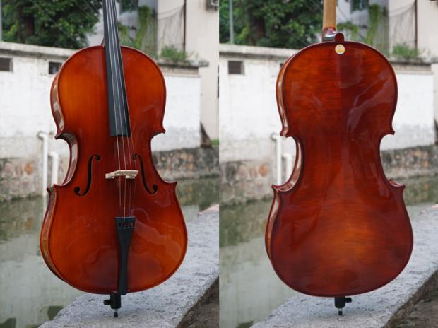 Kapok cello C034 3 4 4 4 handmade tiger pattern maple cello children adult beginner cello solid wood