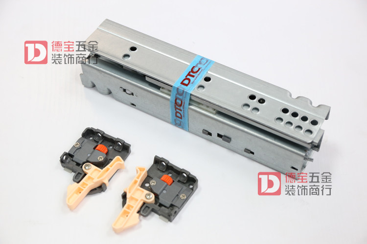 DTC Dongtai damping track SS10 TS10 concealed three-section slide rail buffer rail-bottom drawer slide