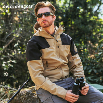Love Merson Emersongear Bird Soft-shelled Waterproof Warm Jacket Autumn Winter Tandem Hat Jacket Submachine Clothing Locomotive