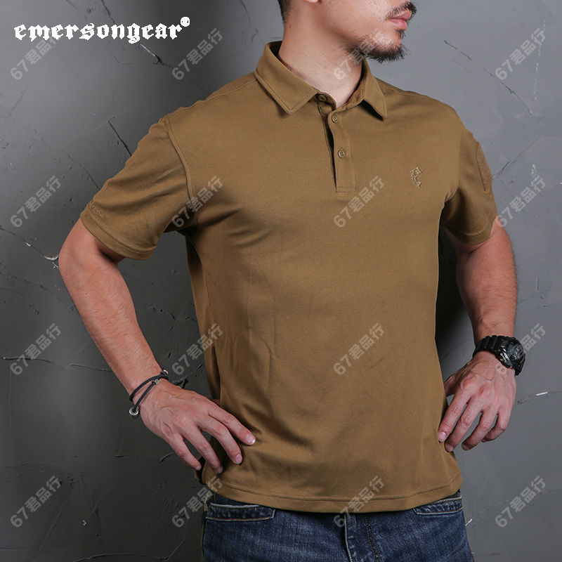 EMERSONGEAR LOVE MERIME Short Sleeve Tactical T-shirt Quick Dry Breathable Deodorant Short Sleeve 3D Tailoring Polo Shirt