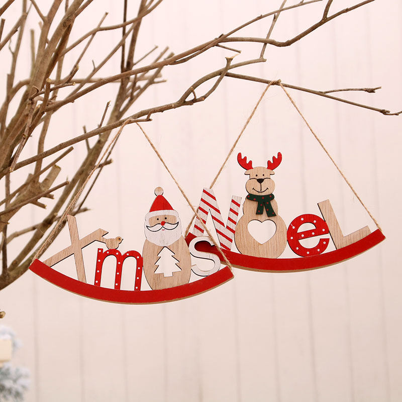 2020 new Christmas decorations rocking horse Christmas letter card door hanging can be decorated gift