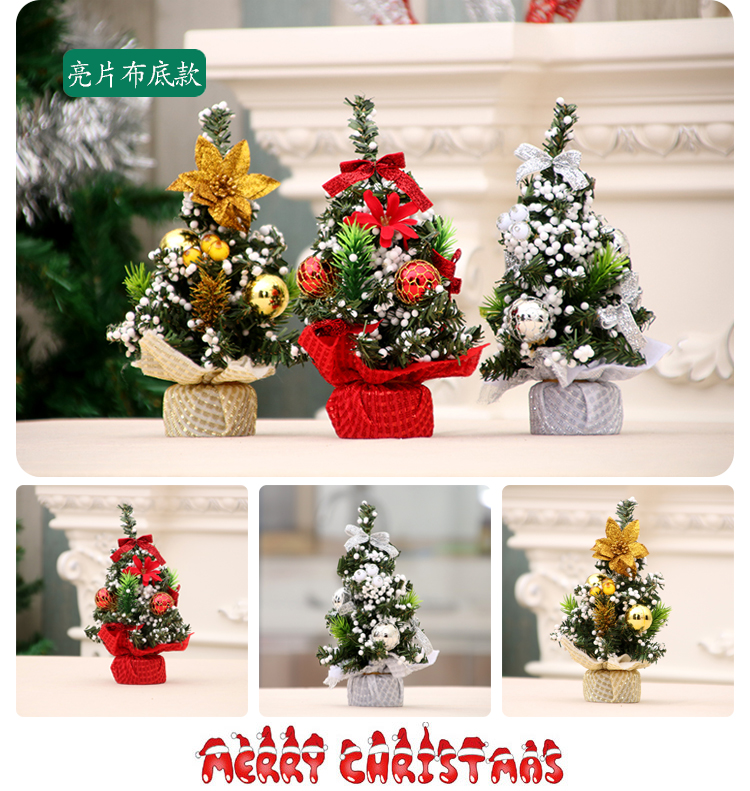 Mini Weihnachts Dekoration Baum Weihnachts Baum Weihnachts Fest Dekoration Exquisite Dekoration Kleiner Baum Mit Schmuck display picture 2