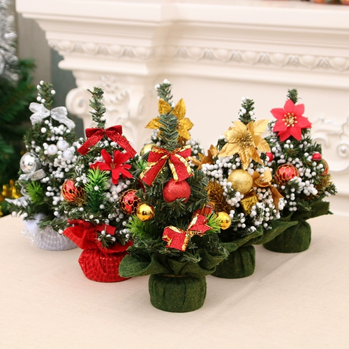 Мини -рождественское украшение дерева ресторана на рабочем столе, надевая священные дерево пейзажа изящные дерево дерева тибетские украшения