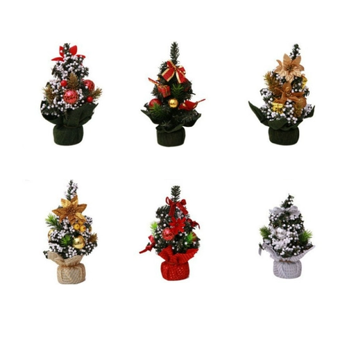 Мини -рождественское украшение дерева ресторана на рабочем столе, надевая священные дерево пейзажа изящные дерево дерева тибетские украшения