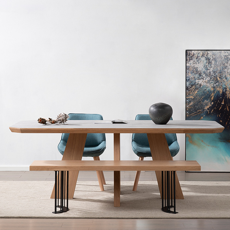 Easy Ride Away Subs House Full House Custom Furniture Nordic Log Wind Solid Wood Dining Table Minima Modern Small Family Dining Table And Chairs