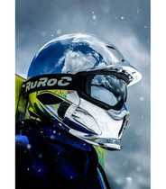 2021 New RUROC RG1-DX SERIES 3 ghostly face all-inclusive helmet silver plated limited edition
