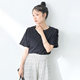 Daily single Japanese style black and white gray and yellow four colors cute pleated