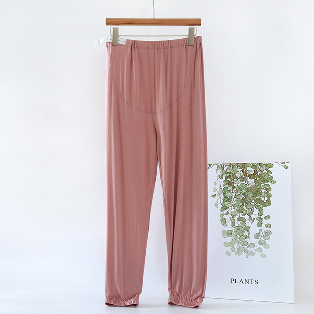 ພາກຮຽນ spring ແລະ summer ຊຸດແມ່ບ້ານ pants modal ຝ້າຍບໍລິສຸດບາງວ່າງວ່າງຂະຫນາດໃຫຍ່ confinement ປັບໄດ້ສາມາດ worn ນອກ summer