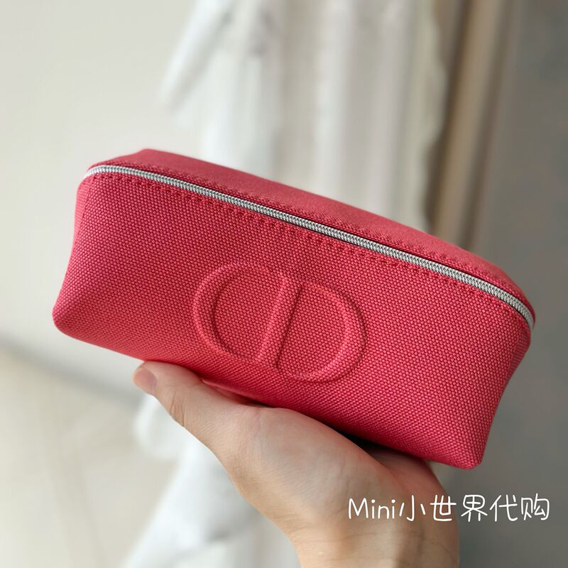 Keep It for Yourself~ Exclusive Gift from the Store: Dior Watermelon Red Canvas Makeup Bag, Storage Bag, Portable Pencil Case