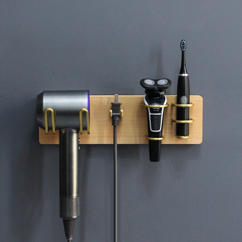 Suitable for Panasonic Lefen Dyson Hairdryer Frame Solid Wood Electric Toothbrush Razor Wall Handling