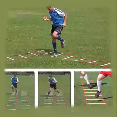 Agility ladder Football jumping grid ladder Jumping fence Pace Speed Training Energy soft ladder 10 meters 20 knots Ladder