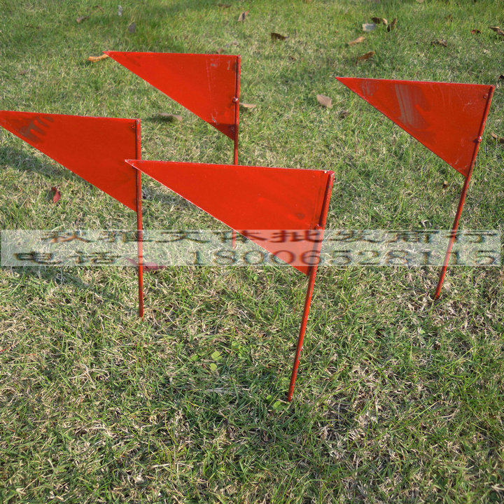 Shot put throwing distance flag javelin discus chain ball insert triangular small iron flag athletics supplies