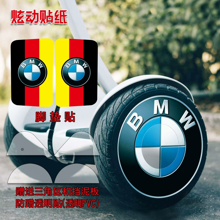 Xiaomi Số 9 Nhãn dán xe cân bằng số 9 Nhãn dán bảo vệ xe cân bằng Bánh xe Logo BMW Nhãn dán giả BMW Nhãn dán xe - Smart Scooter