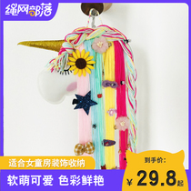 Cute girl bedroom wall decoration hanging rainbow color unicorn wall girl heart decoration ins home pendant