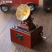 Retro mini hand phonograph music box Music Box Music Box Creative birthday gift Sky City male and female girlfriend