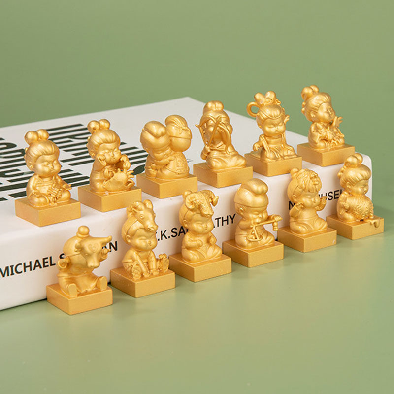 Xixi Printing House Twelve Constellation Seal Customized Name Private Chapter Brass Lincology Calligraphy Collection Books and Creative Parts