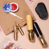 Xiling Yinshe dragon and phoenix seal private custom name chapter custom-made engraving a pair of calligraphy portable small chapter ancient style