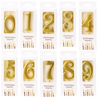 Золотая свеча 0-9 по одному