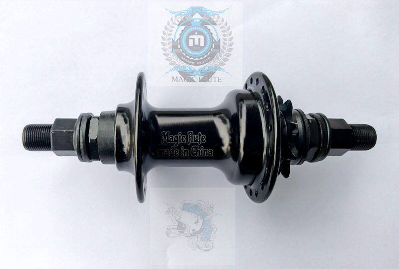 Magic Flute bmx BMX rear hub 9T 36 holes 4 Peilin 14mm axle center rear hub rear axle anodized black
