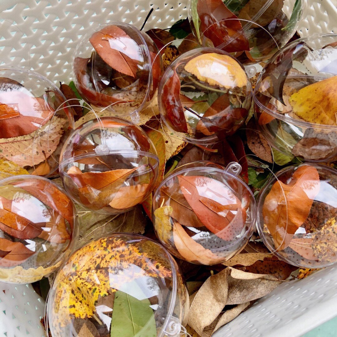 Kindergarten High Transparency Ball 2-40cm Autumn Decorative Supplies Round Ball Plastic Christmas Ball Fall Handmade Ring-Taobao