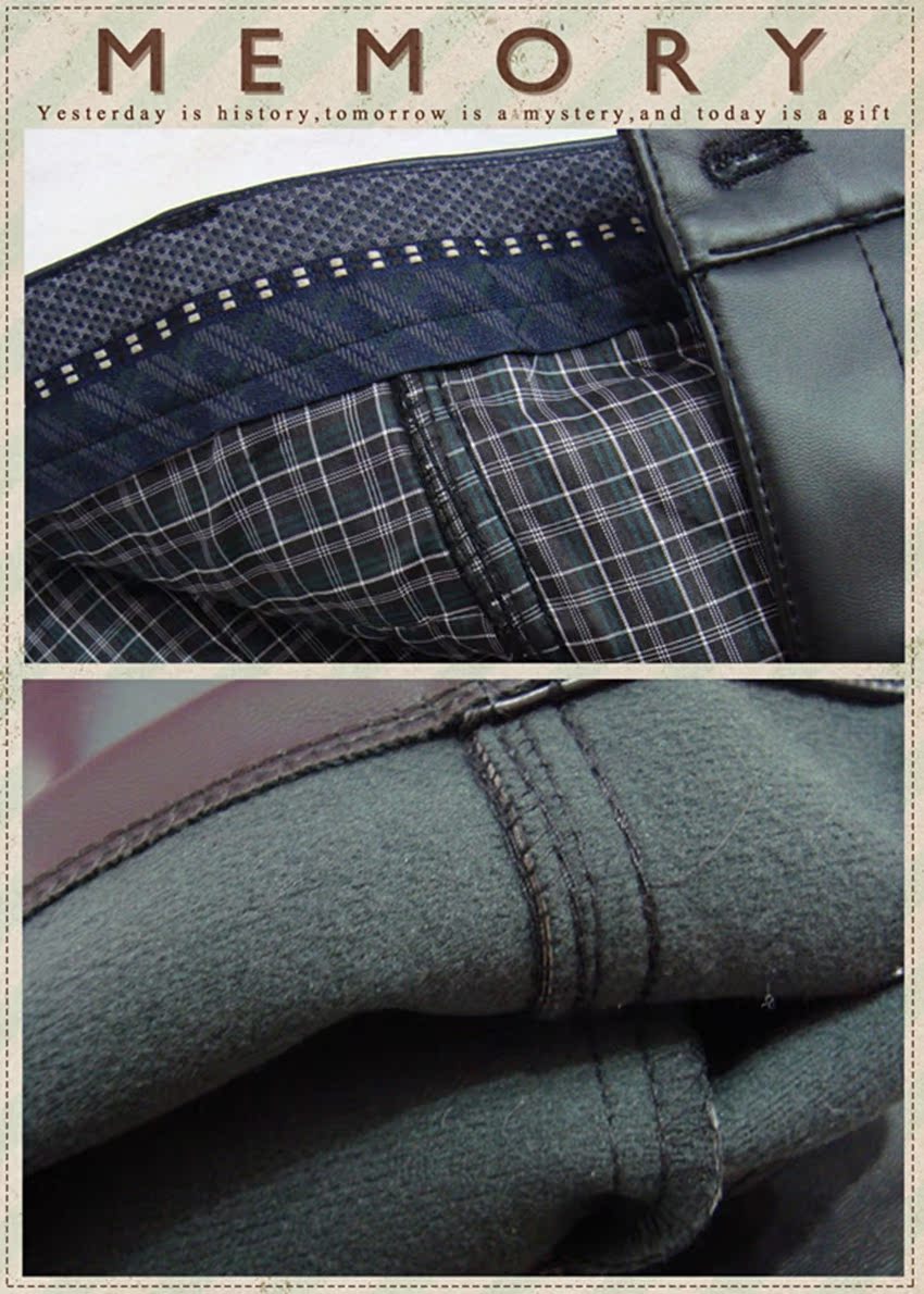 Pantalon cuir homme droit pour hiver - Ref 1481229 Image 18