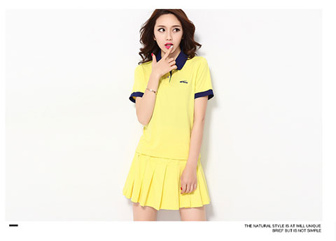 Đu quay váy cầu lông wicking lụa Hàn Quốc váy thể thao quần vợt váy thể thao quần váy váy váy ngắn 16580 - Trang phục thể thao áo khoác the thao nữ