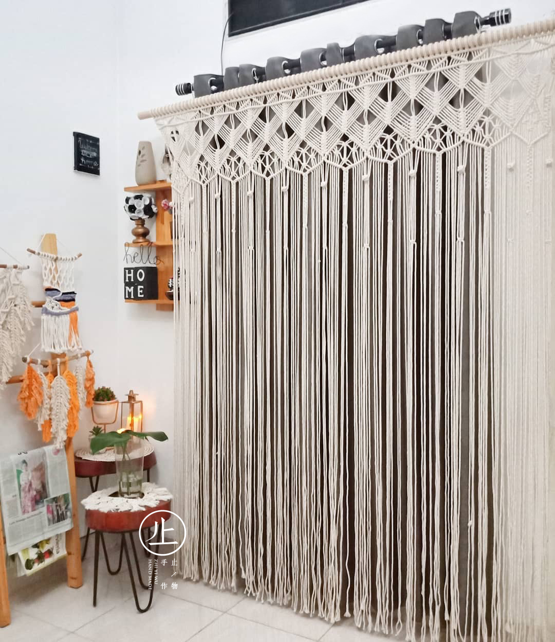 Một điều tấm thảm dệt bằng tay B & B mô hình biệt thự phòng rèm rèm phân vùng nghệ thuật - Tapestry thảm treo tường vintage