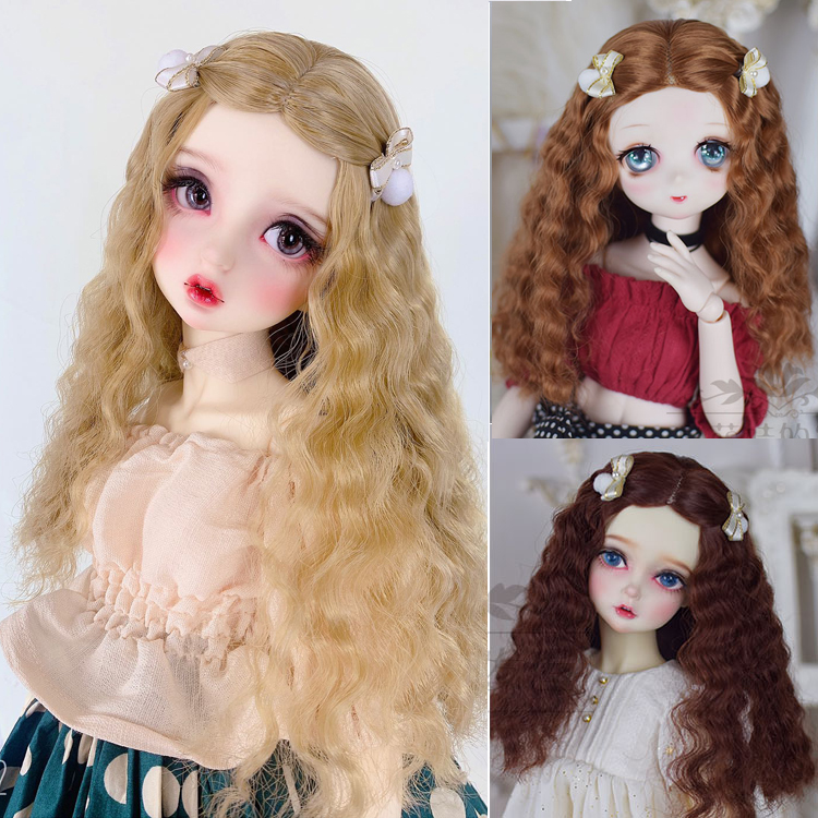 bjd doll wig small cloth mdd sd super soft glutinous wool curly hair type 3 points 4 points 6-minute giant baby 
