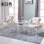 Ban công Wicker Ghế Bàn cà phê Bàn ba mảnh kết hợp Ghế tre và mây thật Đồ nội thất Trung Quốc Uống trà Giải trí - Bàn ghế ngoài trời / sân ghế ngồi ban công chung cư