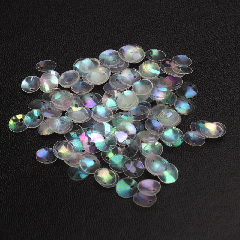 Mr. Elk Deer 6mm Bowl Pieces Method Embroidered Wedding accessories semi-circle sheet PET high temperature resistant bowl-shaped edge bright sheet