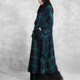 Xifeng plus size women's loose and fashionable woolen coat contrasting color atmospheric plaid pattern age-reducing Korean version long coat autumn and winter