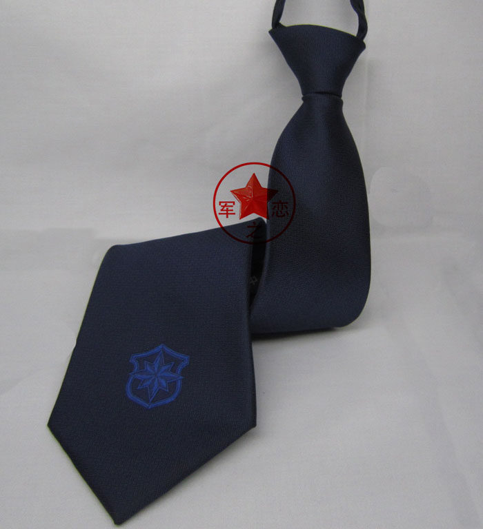 New security tie stereotyped non-slip zipper tie Overalls tie security accessories Navy blue