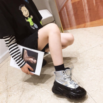 Goofy Sport Copper Hong Kong designer exclusively designed to step on the thick sole of 6CM real leather daddy shoes