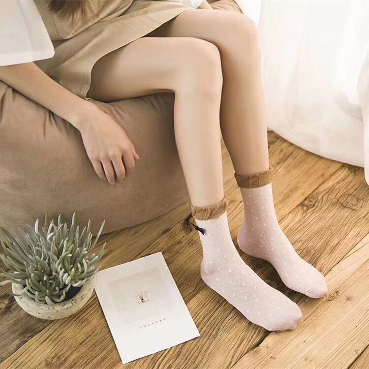 Special coral heating sleep socks pure cotton socks in autumn and winter socks thickening moon socks