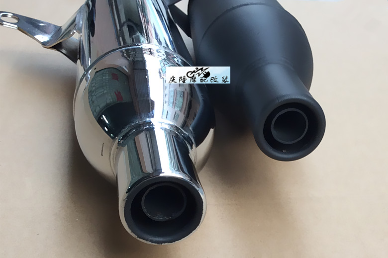 CG125 xe máy retro sửa đổi ống xả ngư lôi nhỏ trở lại ống áp lực ống xả phiên bản ngắn của câm - Ống xả xe máy ống pô xe sirius