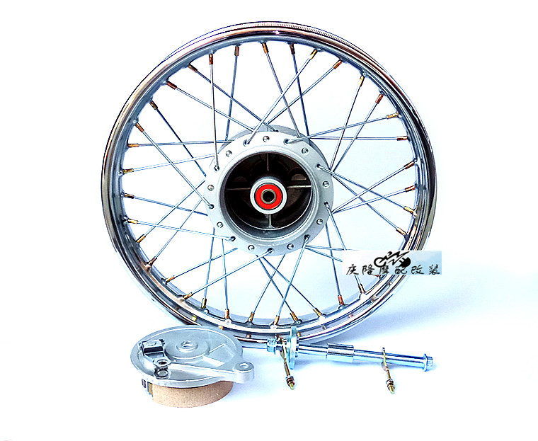 CG125 xe máy retro sửa đổi bánh xe phía sau mở rộng để tăng hub lắp ráp 16 17 18 inch nói bánh xe phía sau vành xe honda