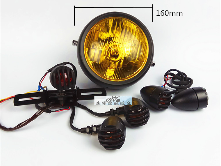 Xe máy CG125 tái trang bị đèn pha retro Đèn hậu retro GN125 retro đèn xi-nhan đèn phanh xe máy