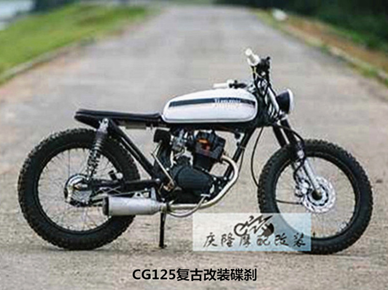 CG125 Gia Lăng 70 xe máy retro sửa đổi bánh xe mở rộng bánh xe bánh xe phía trước disc brake kit phanh dầu sửa đổi giá bánh xe vision