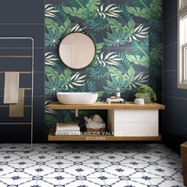 Net Red Toilet Bathroom Kitchen Wall Floor Tiles Green Plant Flowers Brick 300x800 Brief Modern Non-slip