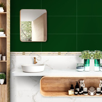 Ink green toilet tiles interior walls matte kitchen Nordic minimalist pure color Mind restaurant light extravagant 400x800