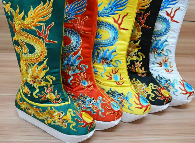 Opera Wulong Boots Thêu Dragon Boots Trang phục phim và truyền hình Dragon Boots Face Boots đế dày đế giày đế xuồng hoàng đế