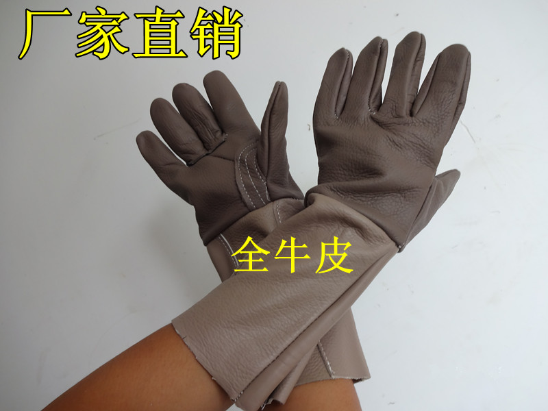 Thickened cowhide welding welder's labor protection gloves welding anti-scalding, anti-cutting, anti-stab, wear-resistant, anti-puncture and heat insulation manufacturers