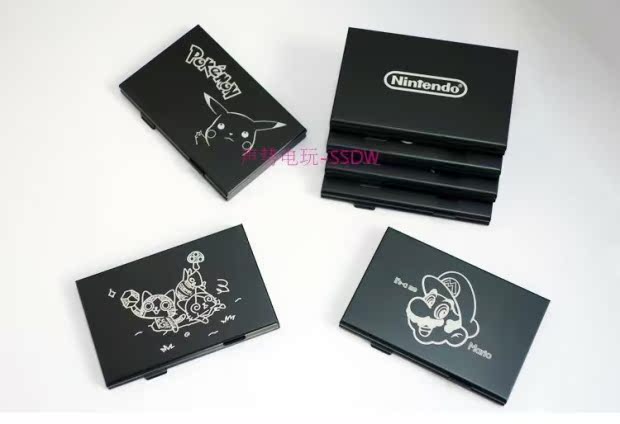 MỚI 3DSLL3DSXL kim loại thép không gỉ hộp trò chơi băng cassette Hộp thẻ 3DS Hộp thẻ NDS gói thẻ - DS / 3DS kết hợp hình dán 3d cho máy chơi game