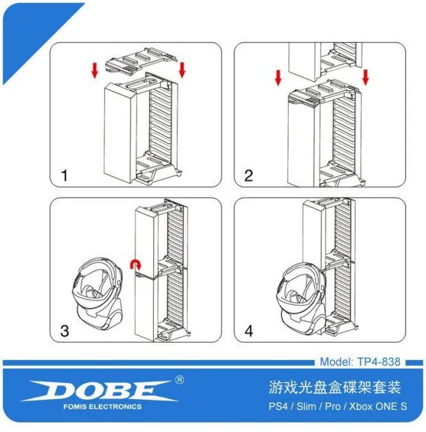 DOBE ban đầu Sony PS4 PRO SLIM vr kính máy chủ khung đôi giá đỡ phụ kiện giá đỡ - PS kết hợp dây sạc android