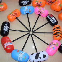 Inflatable hammer hammer hard handle hammer Plastic hammer large inflatable toy cartoon hammer advertising customization