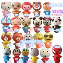  Manufacturers cartoon inflatable tumbler large 96CM educational fitness childrens toy tumbler inflatable toy