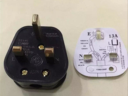 Hong Kong BS black Great British style plug Ingauge assembly plug 13A fitting Inform plug UK assembly head black